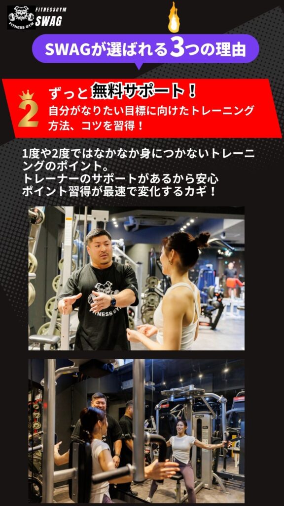 堺筋本町のフィットネスジムSWAGのトレナーと会員様の会話の風景